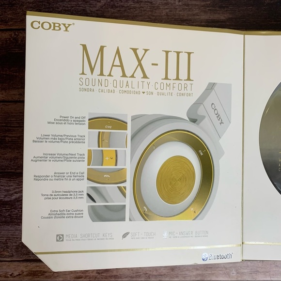 Coby ~ Max-III Wireless Folding Stereo Headphones - Picture 7 of 8